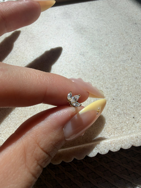 Piercing hélix doré Amaya - Lalioréa Bijoux
