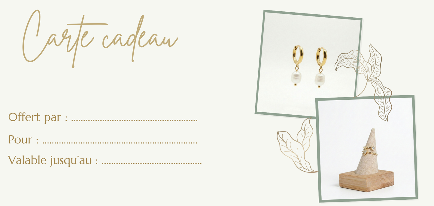 Carte-cadeau Lalioréa bijoux
