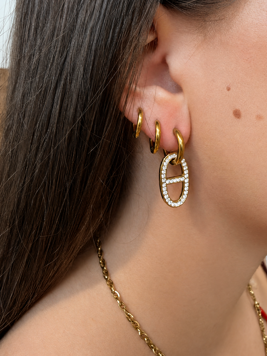 Boucles d'oreilles dorées Alix - Lalioréa Bijoux